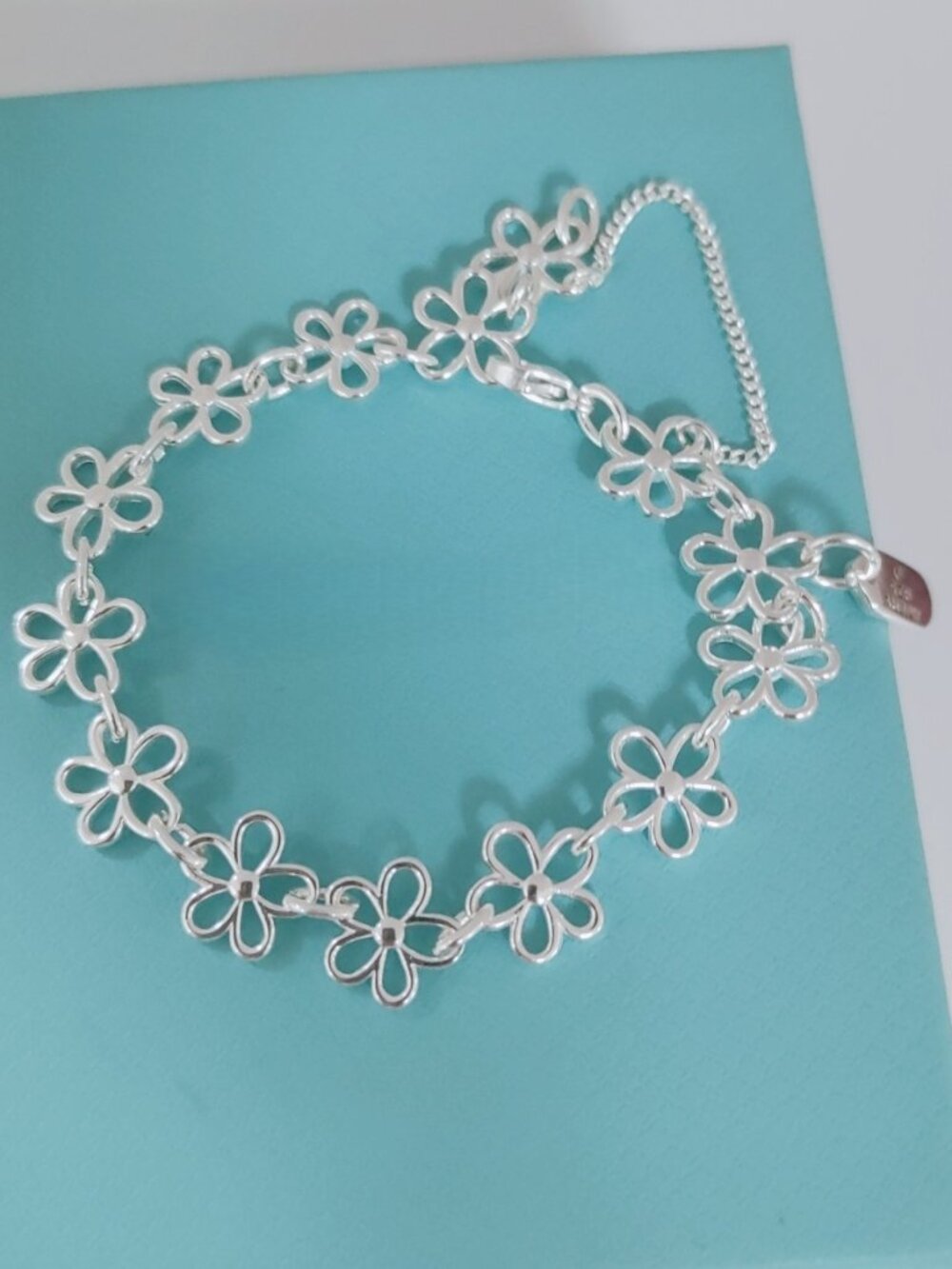 James Avery Daisy Charm Bracelet Sterling Silver with box